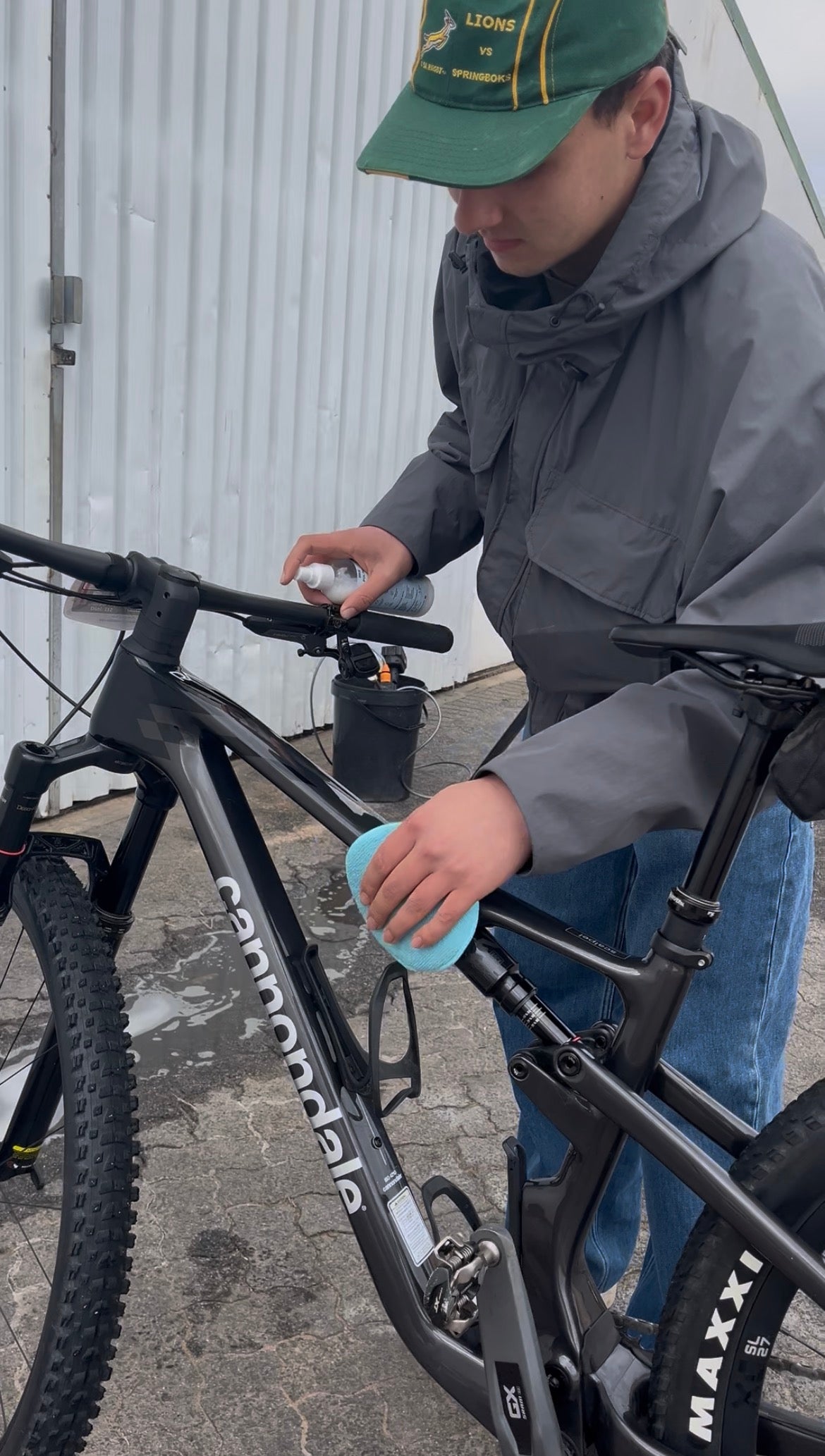 Bike being cleaned with Bike Makeup